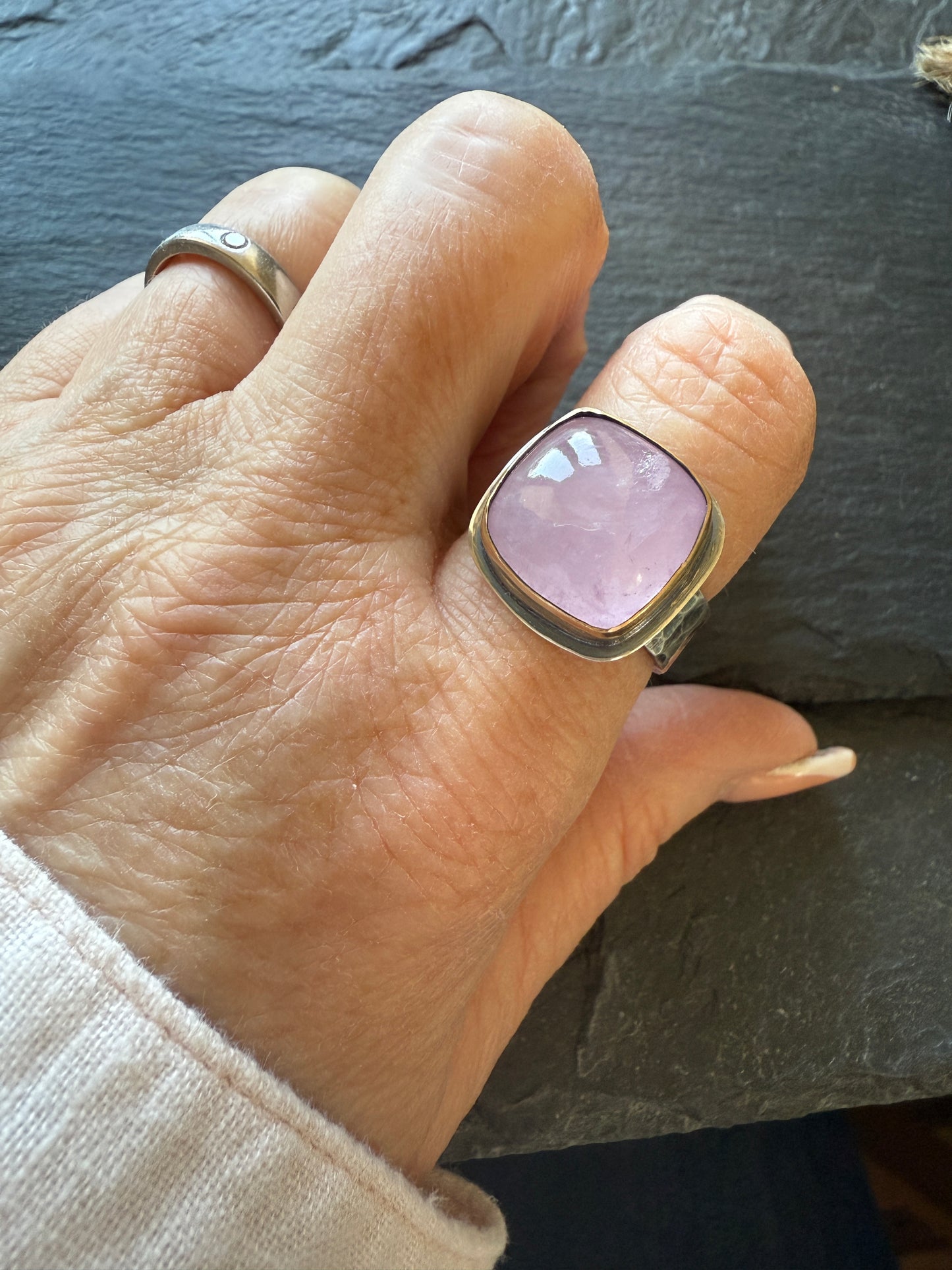 Morganite ring 7 1/2