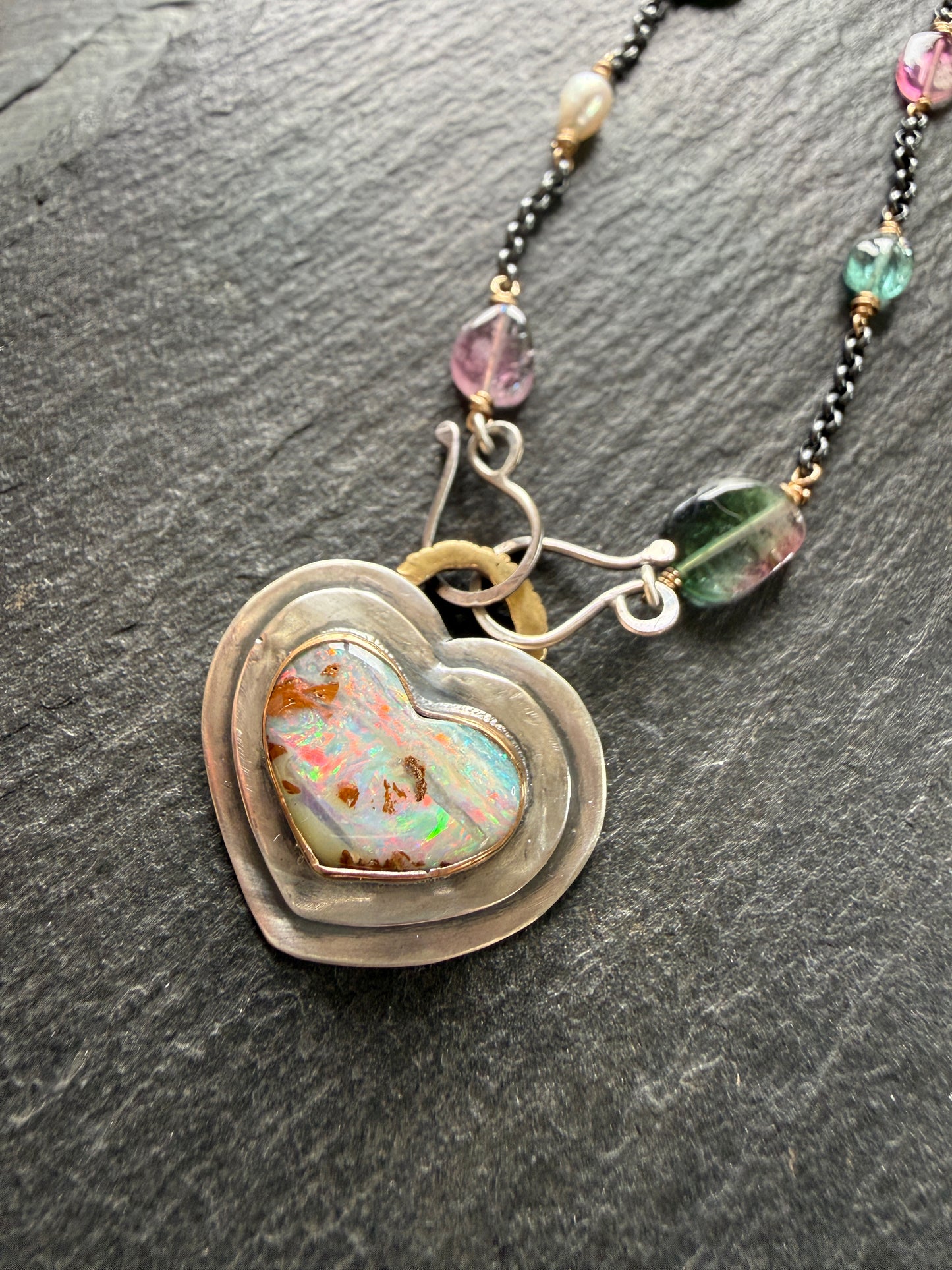 Heart Opal Necklace
