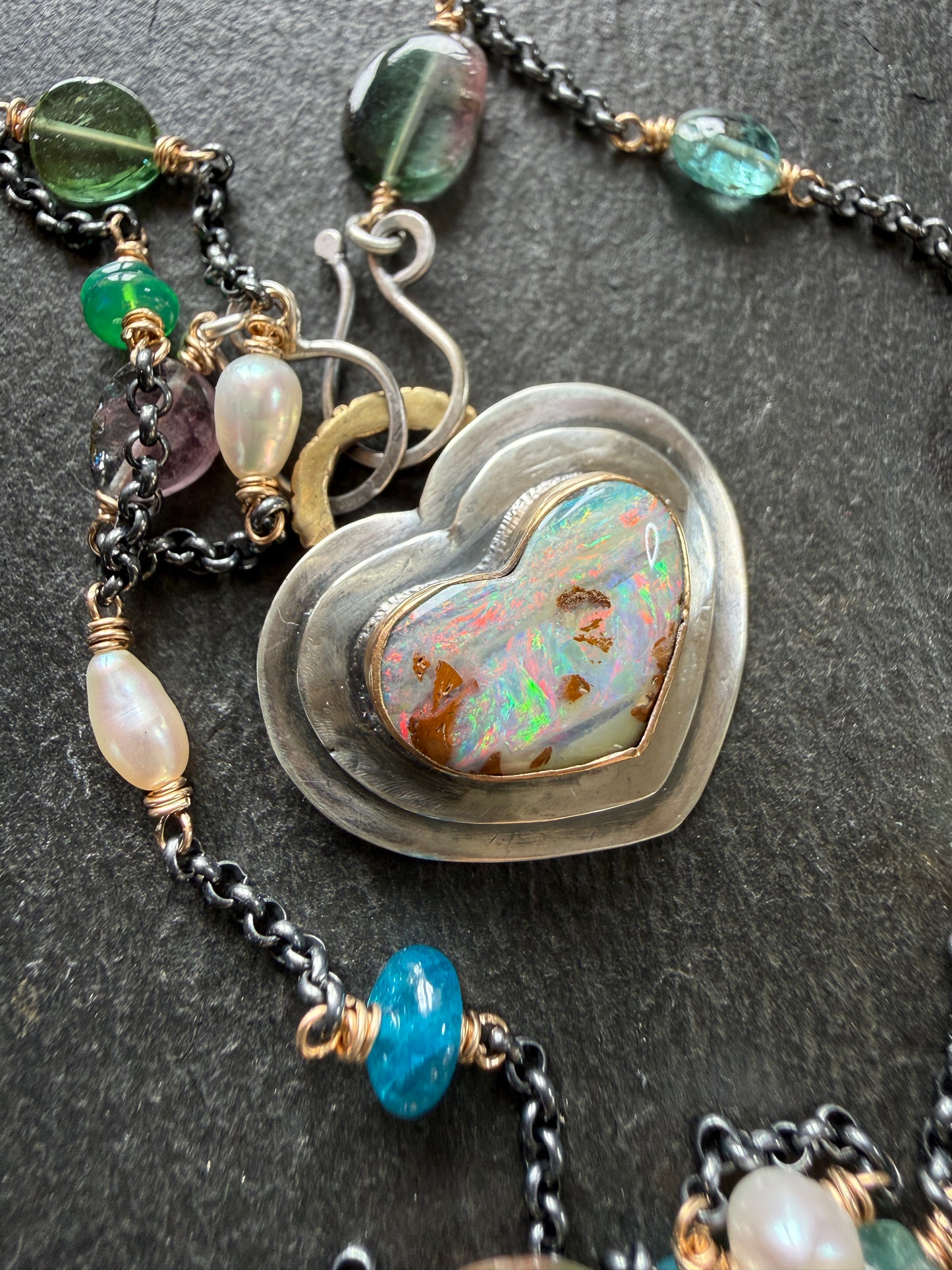 Heart Opal Necklace