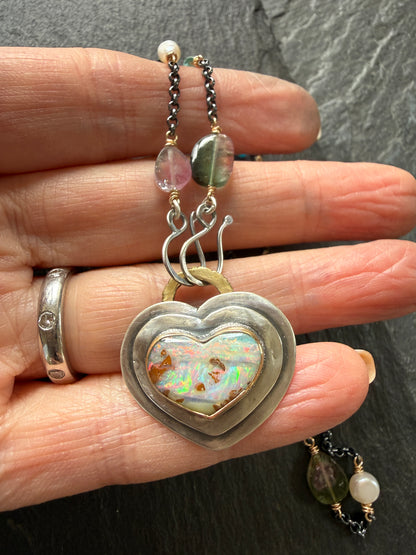 Heart Opal Necklace
