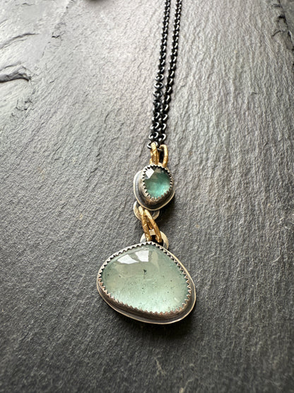 Aquamarine and Kyanite Necklace