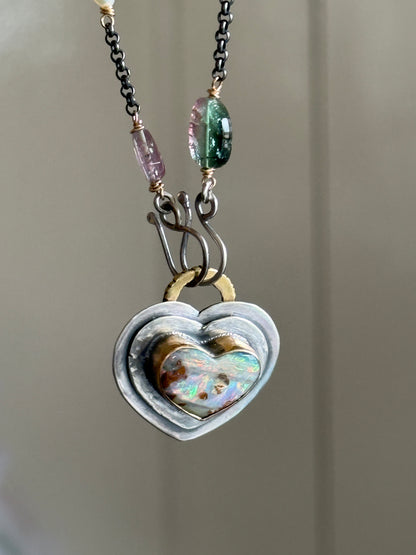 Heart Opal Necklace
