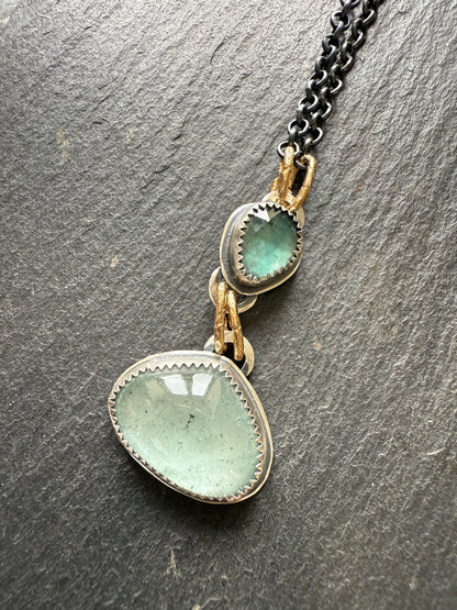 Aquamarine and Kyanite Necklace