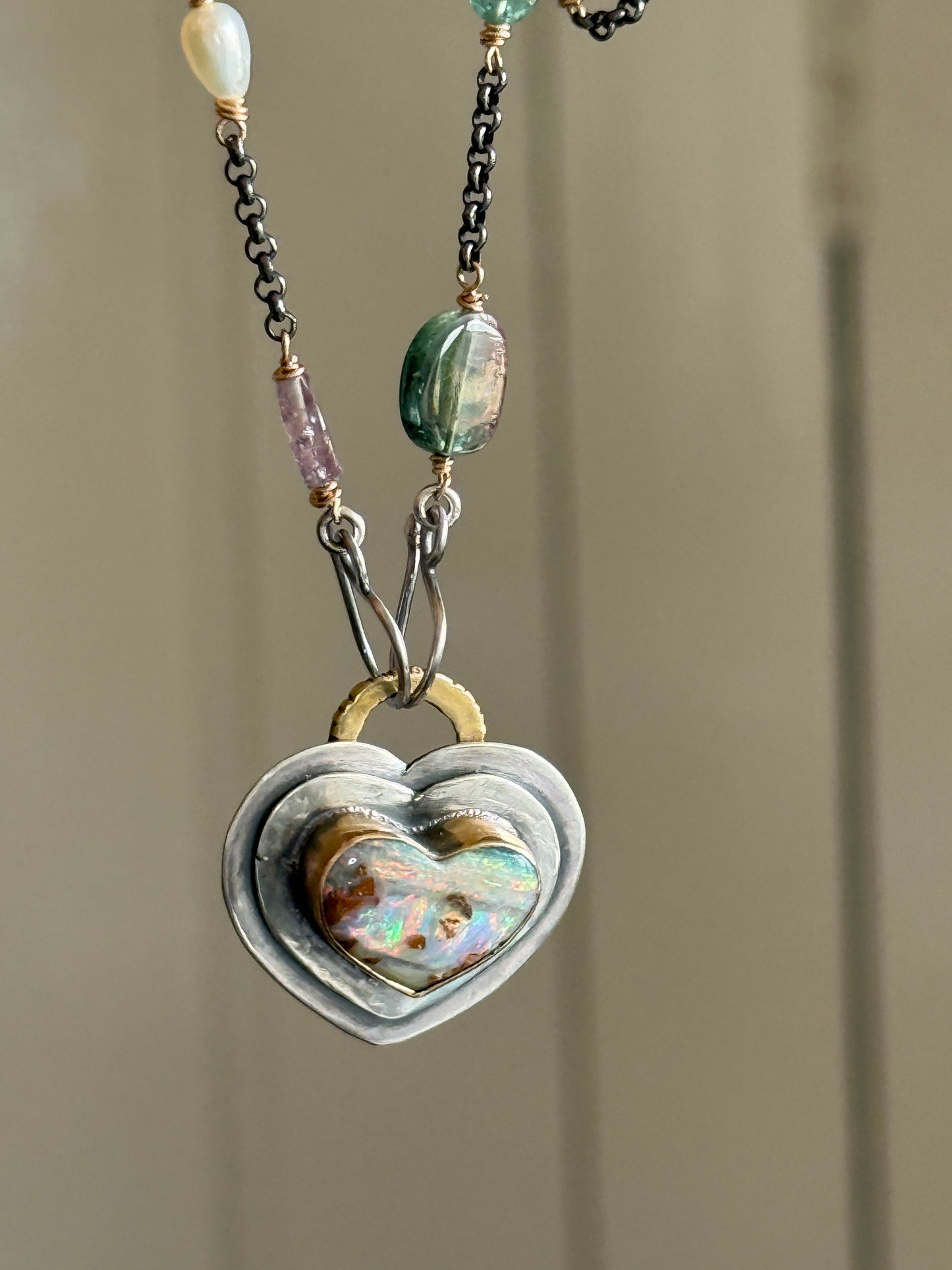 Heart Opal Necklace