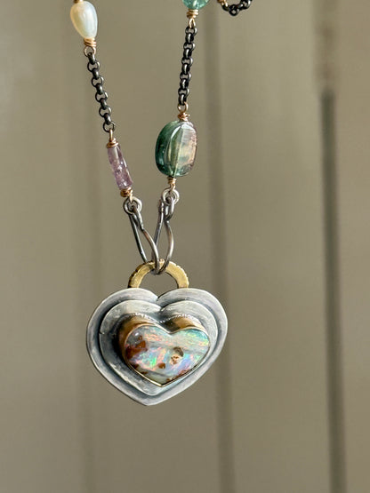 Heart Opal Necklace