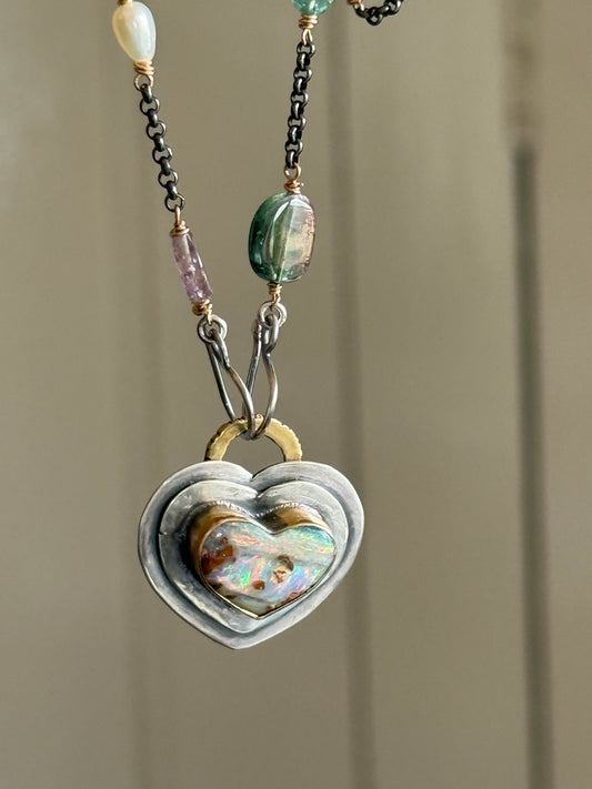 Heart Opal Necklace