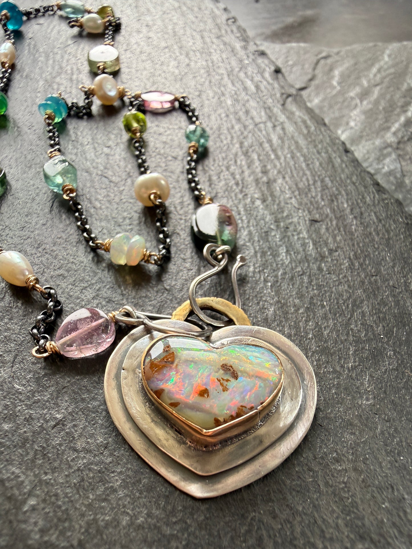 Heart Opal Necklace
