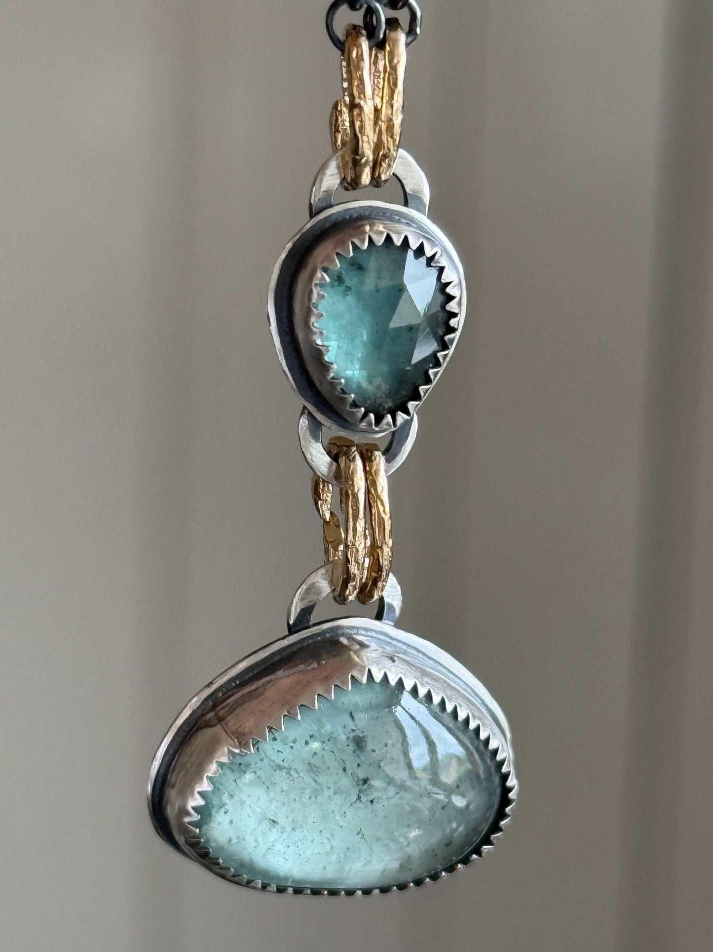 Aquamarine and Kyanite Necklace