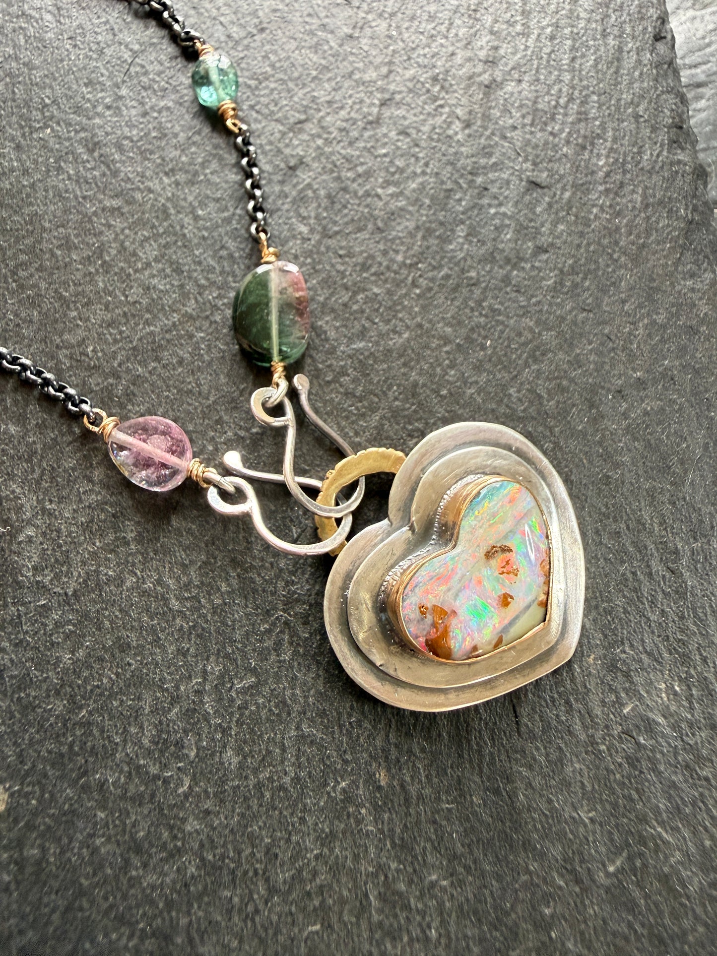 Heart Opal Necklace