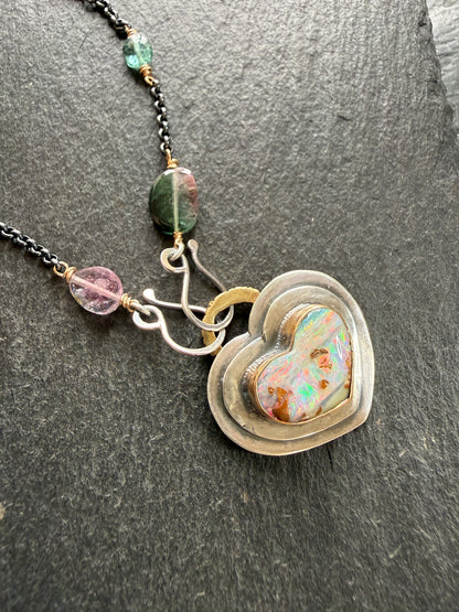 Heart Opal Necklace