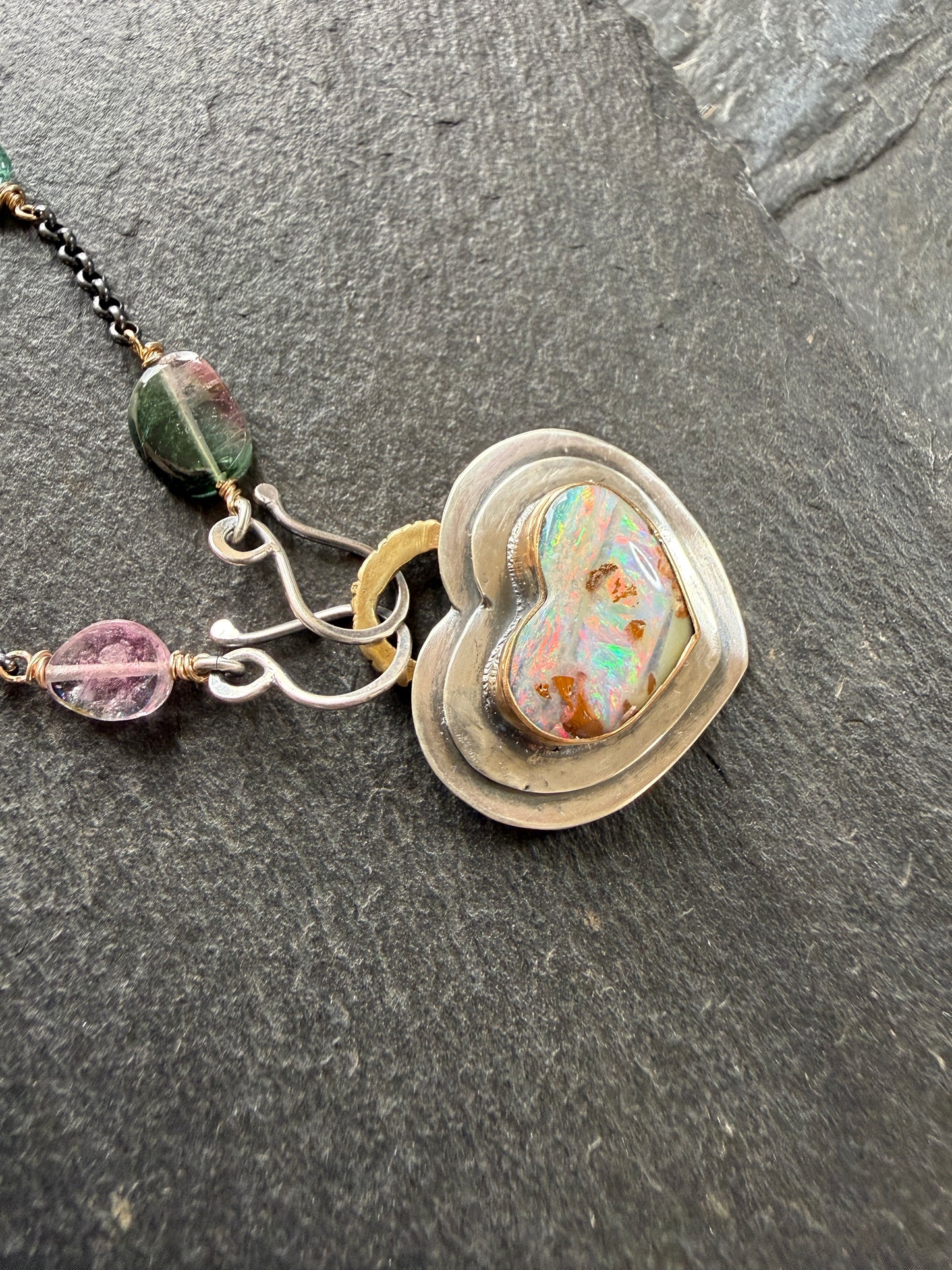 Heart Opal Necklace