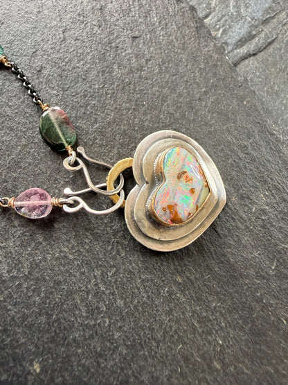 Heart Opal Necklace