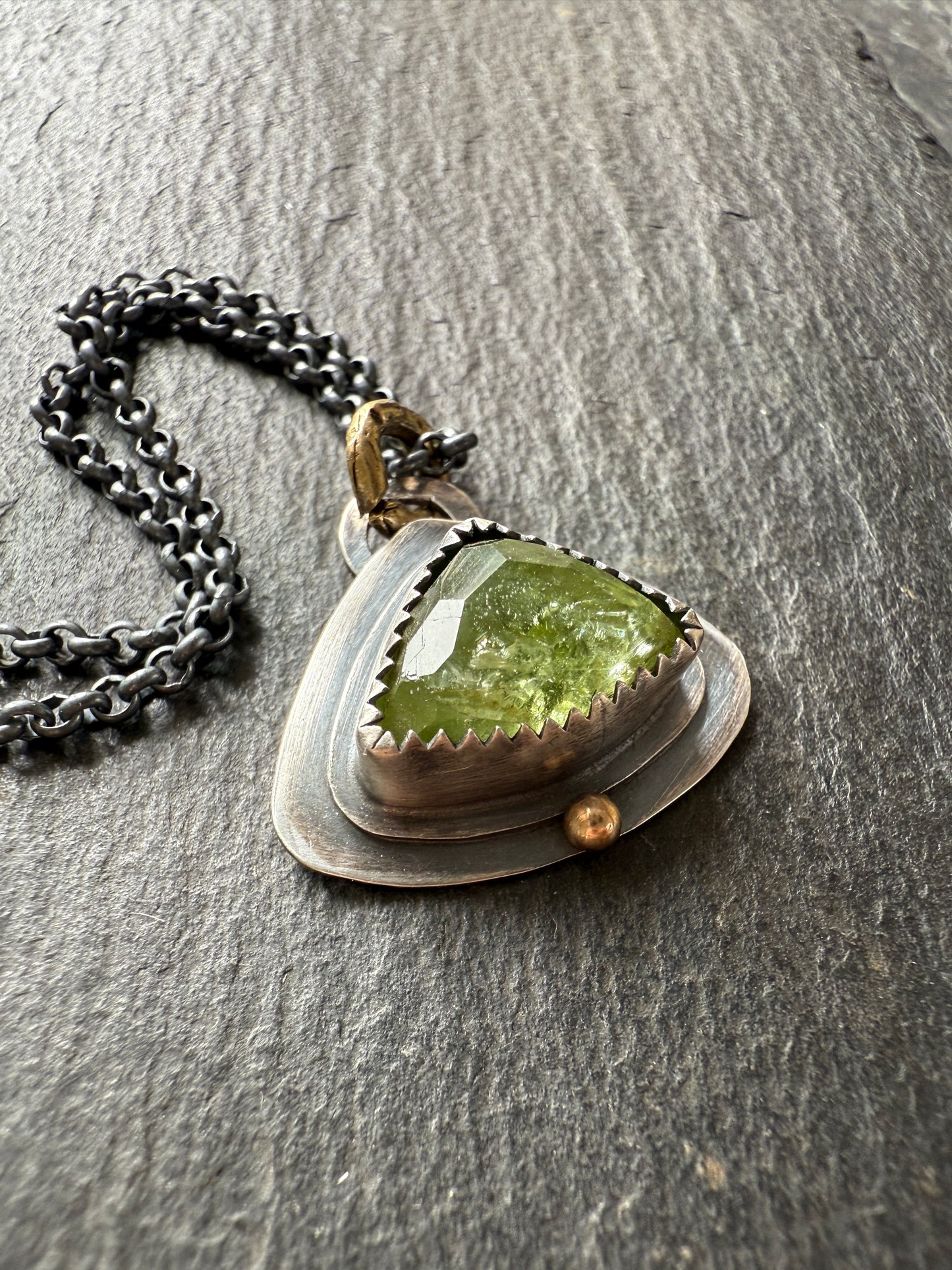 Peridot Charm Necklace