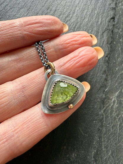 Peridot Charm Necklace