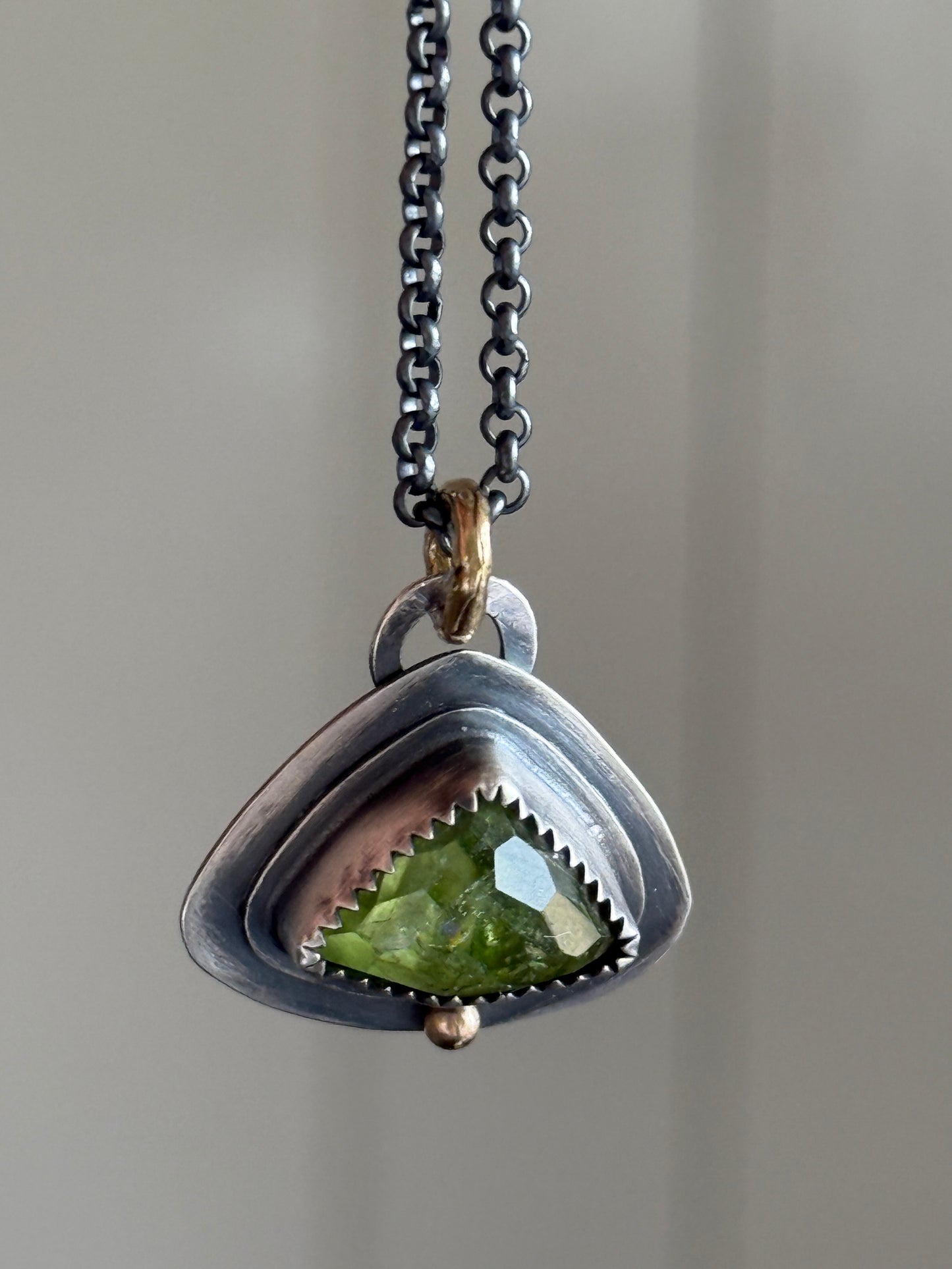 Peridot Charm Necklace