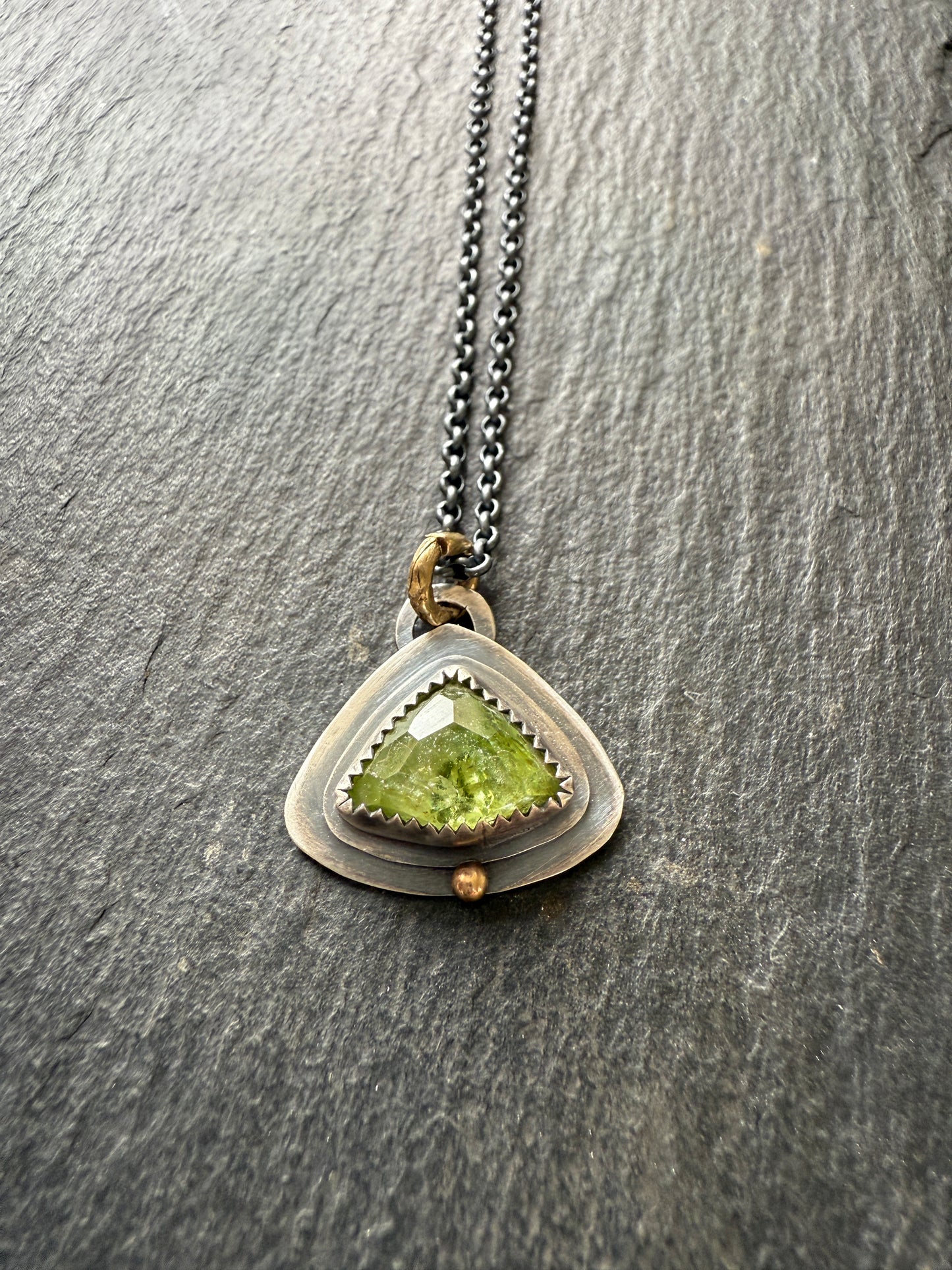 Peridot Charm Necklace