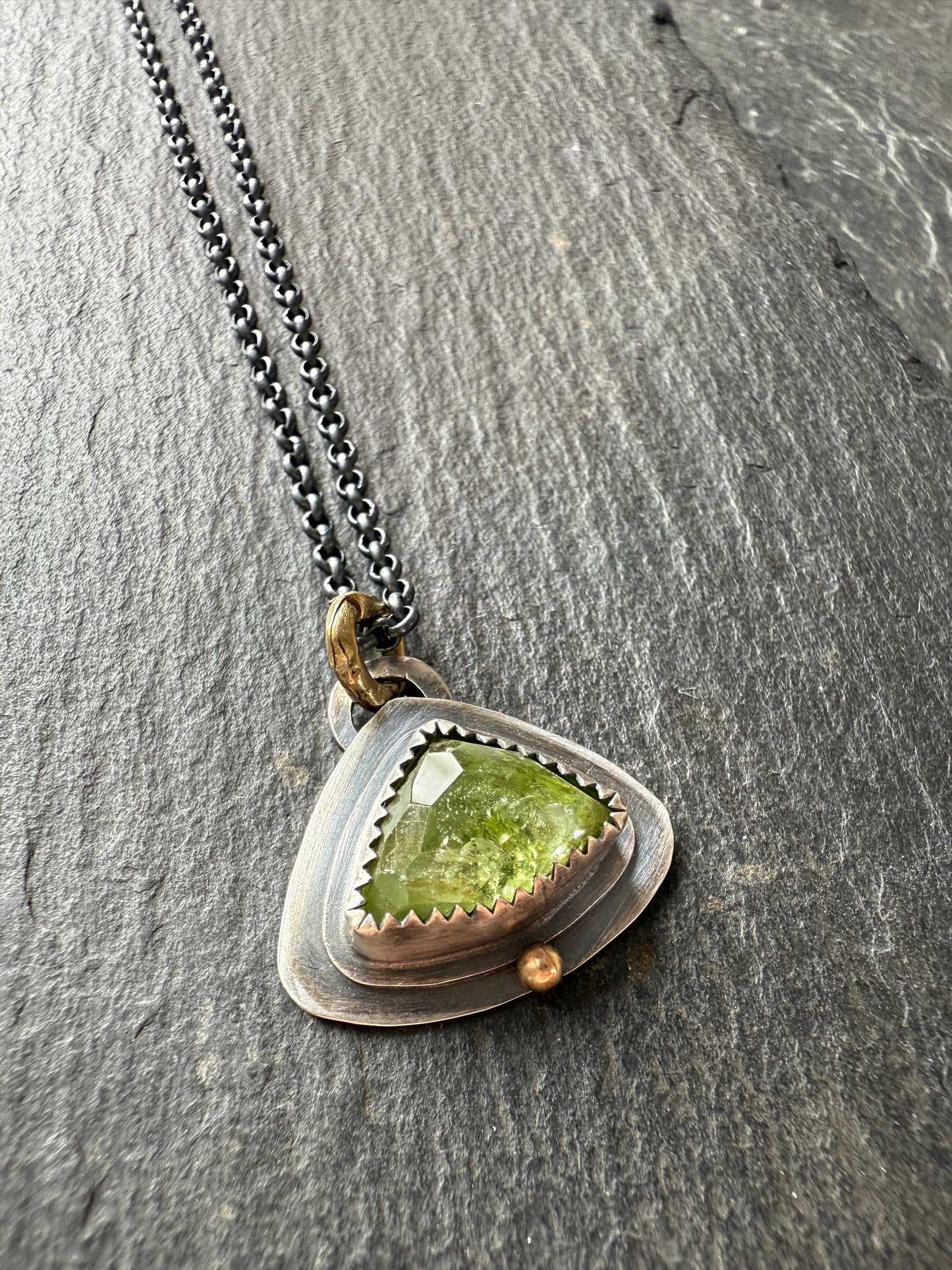 Peridot Charm Necklace