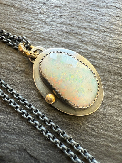 Pipe Crystal Opal Necklace