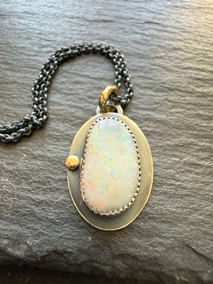 Pipe Crystal Opal Necklace