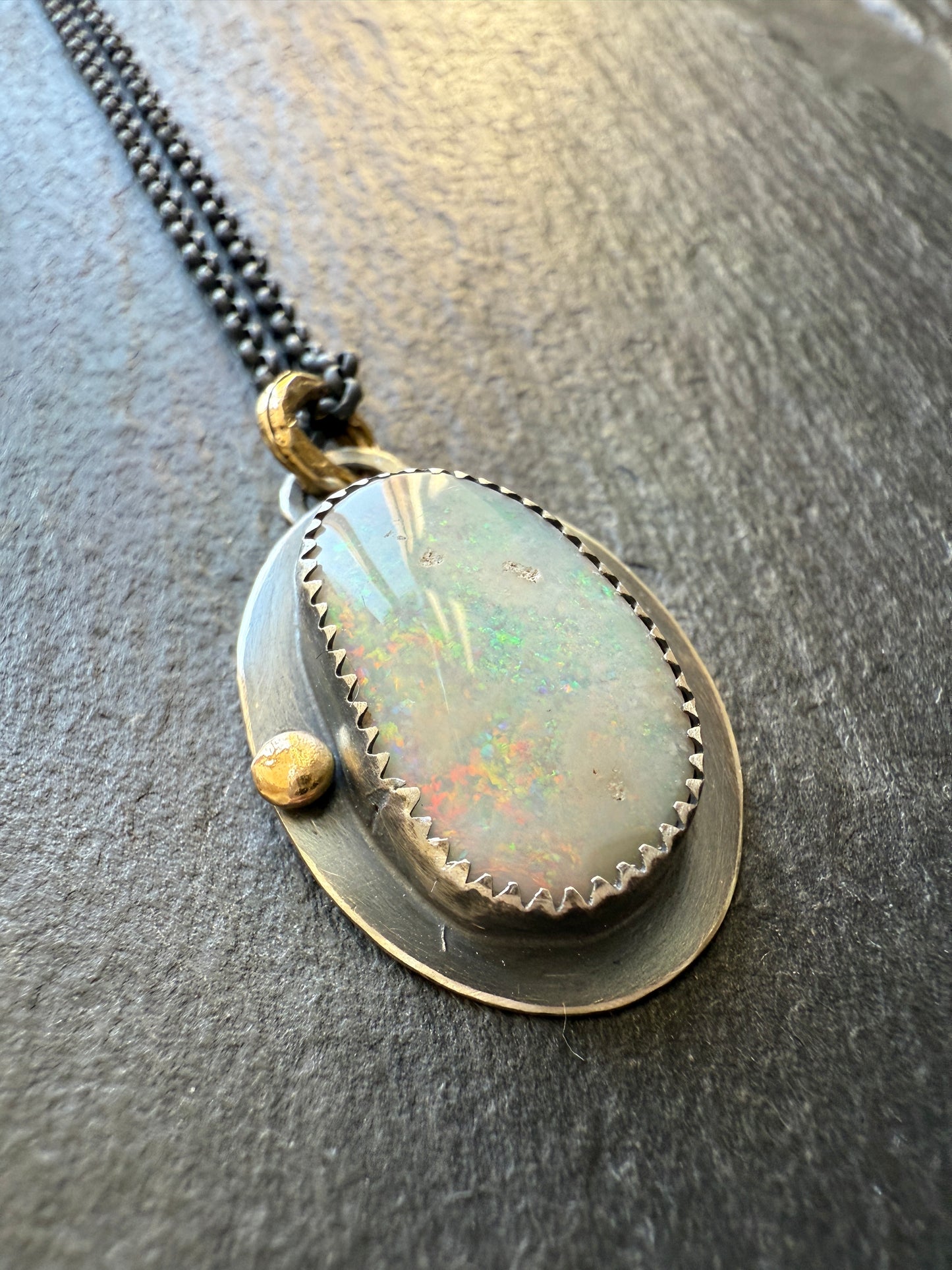 Pipe Crystal Opal Necklace