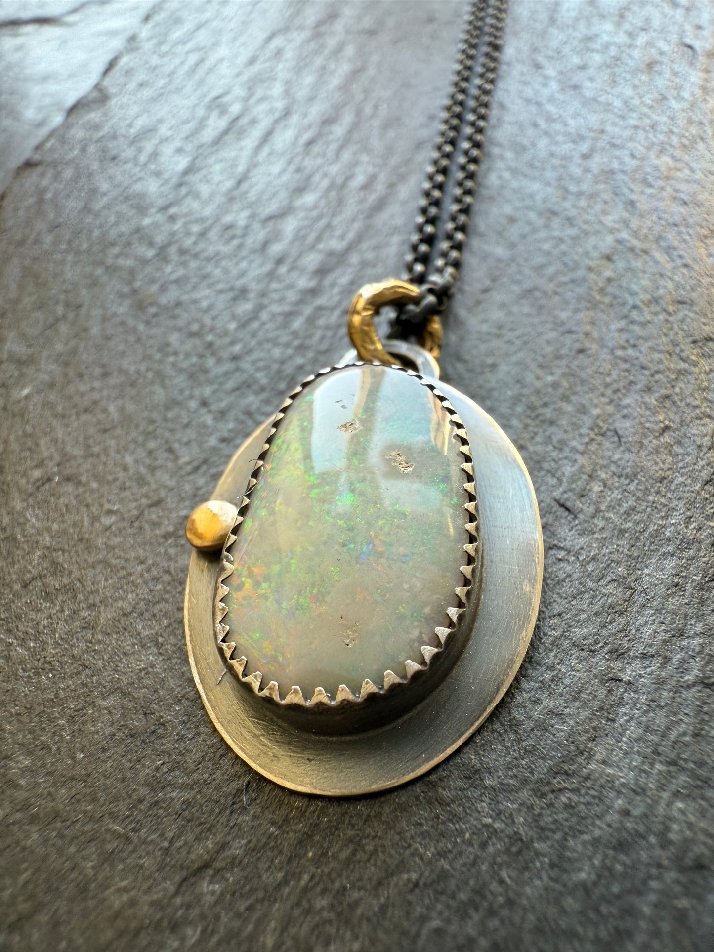 Pipe Crystal Opal Necklace
