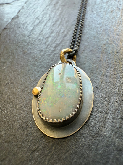 Pipe Crystal Opal Necklace