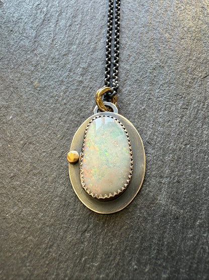 Pipe Crystal Opal Necklace