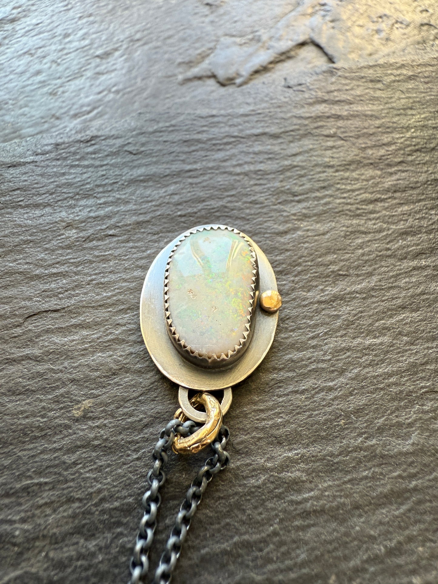 Pipe Crystal Opal Necklace