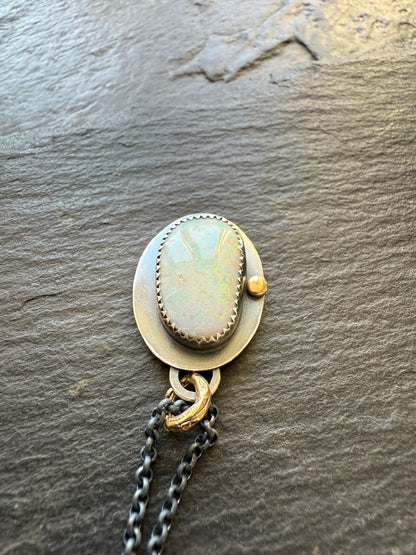 Pipe Crystal Opal Necklace