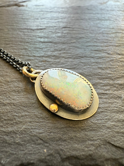 Pipe Crystal Opal Necklace