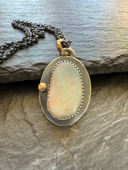 Pipe Crystal Opal Necklace