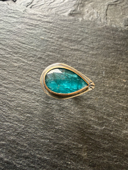 Teal Kyanite Ring US 8 1/4 UK Q