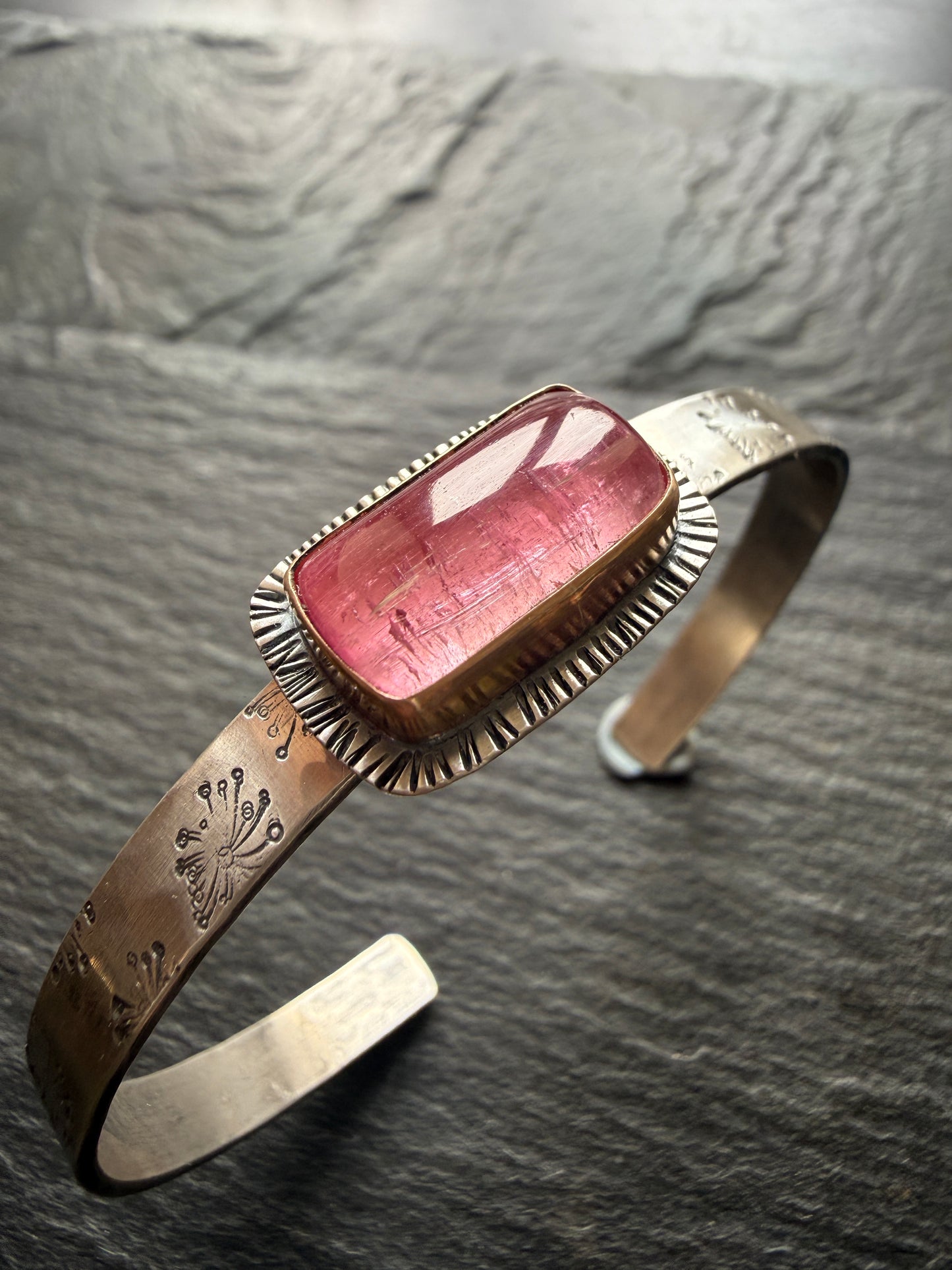 Pink Tourmaline Bangle