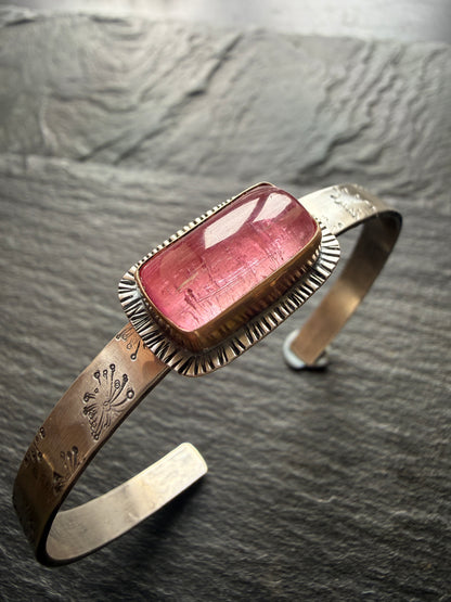 Pink Tourmaline Bangle