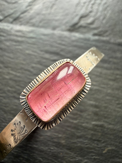 Pink Tourmaline Bangle