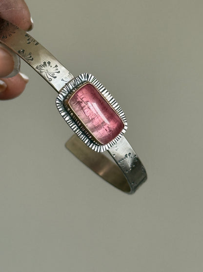 Pink Tourmaline Bangle
