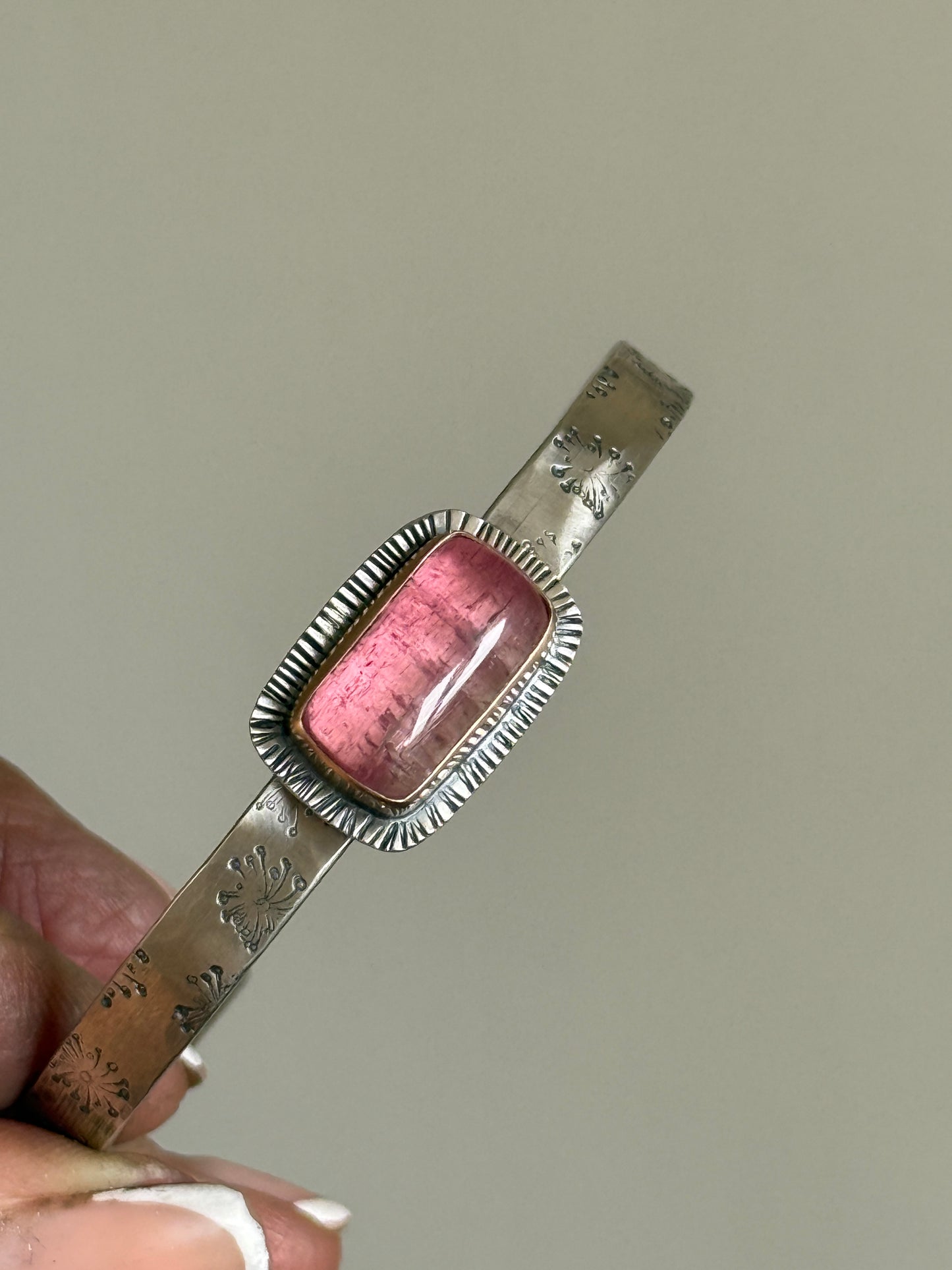 Pink Tourmaline Bangle