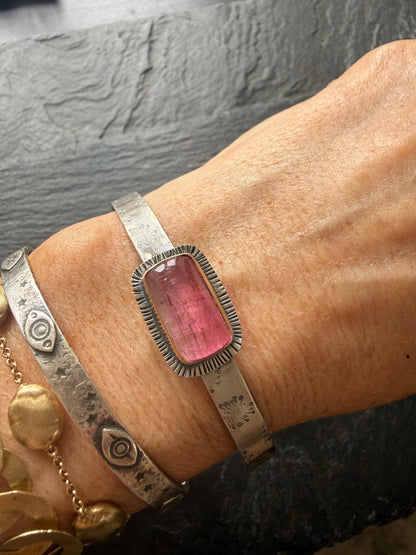 Pink Tourmaline Bangle