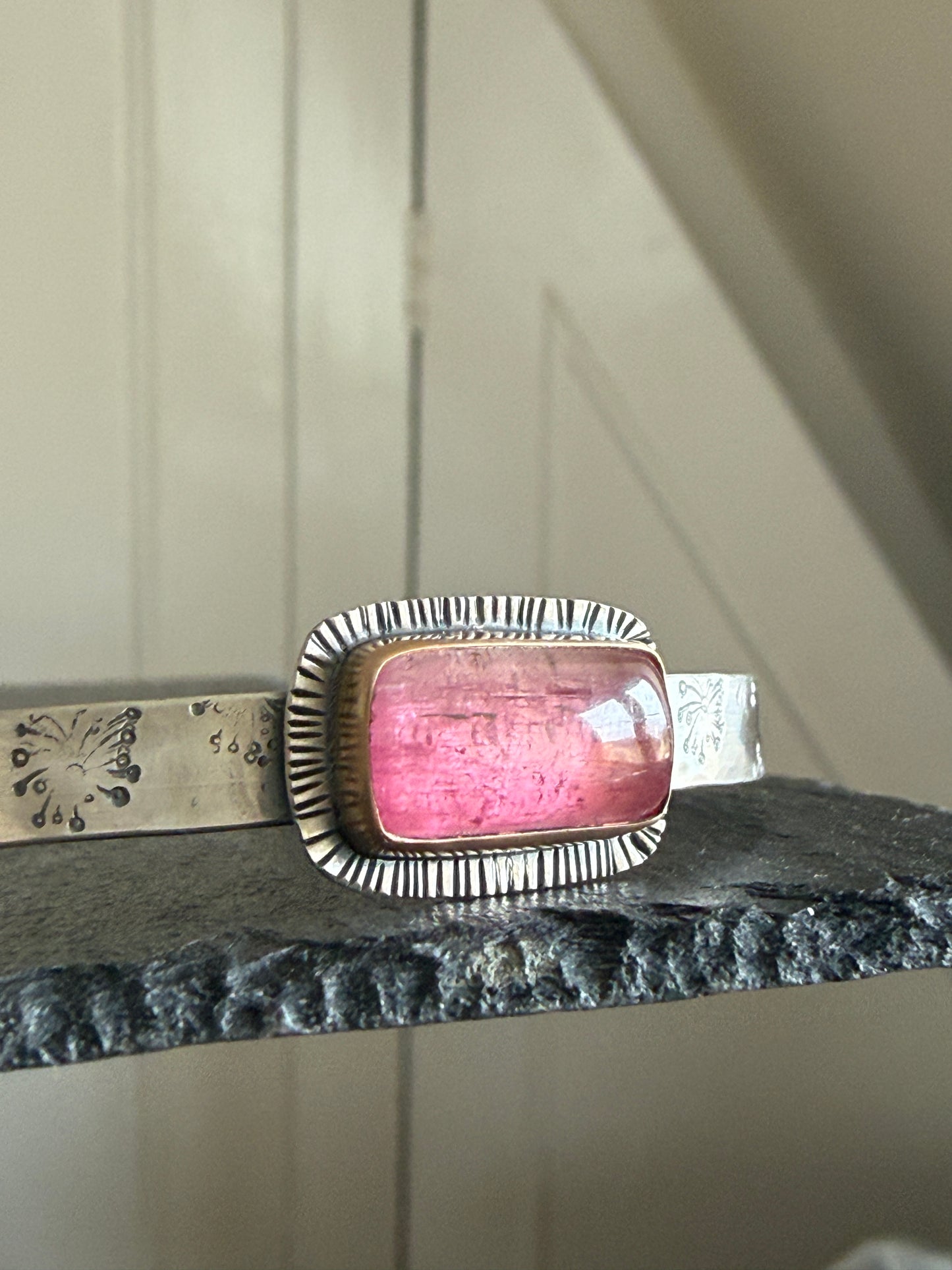 Pink Tourmaline Bangle