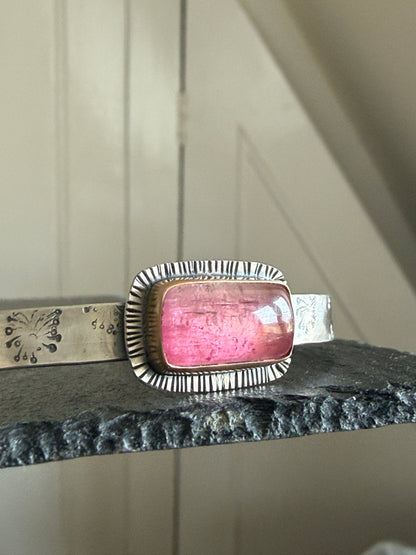 Pink Tourmaline Bangle