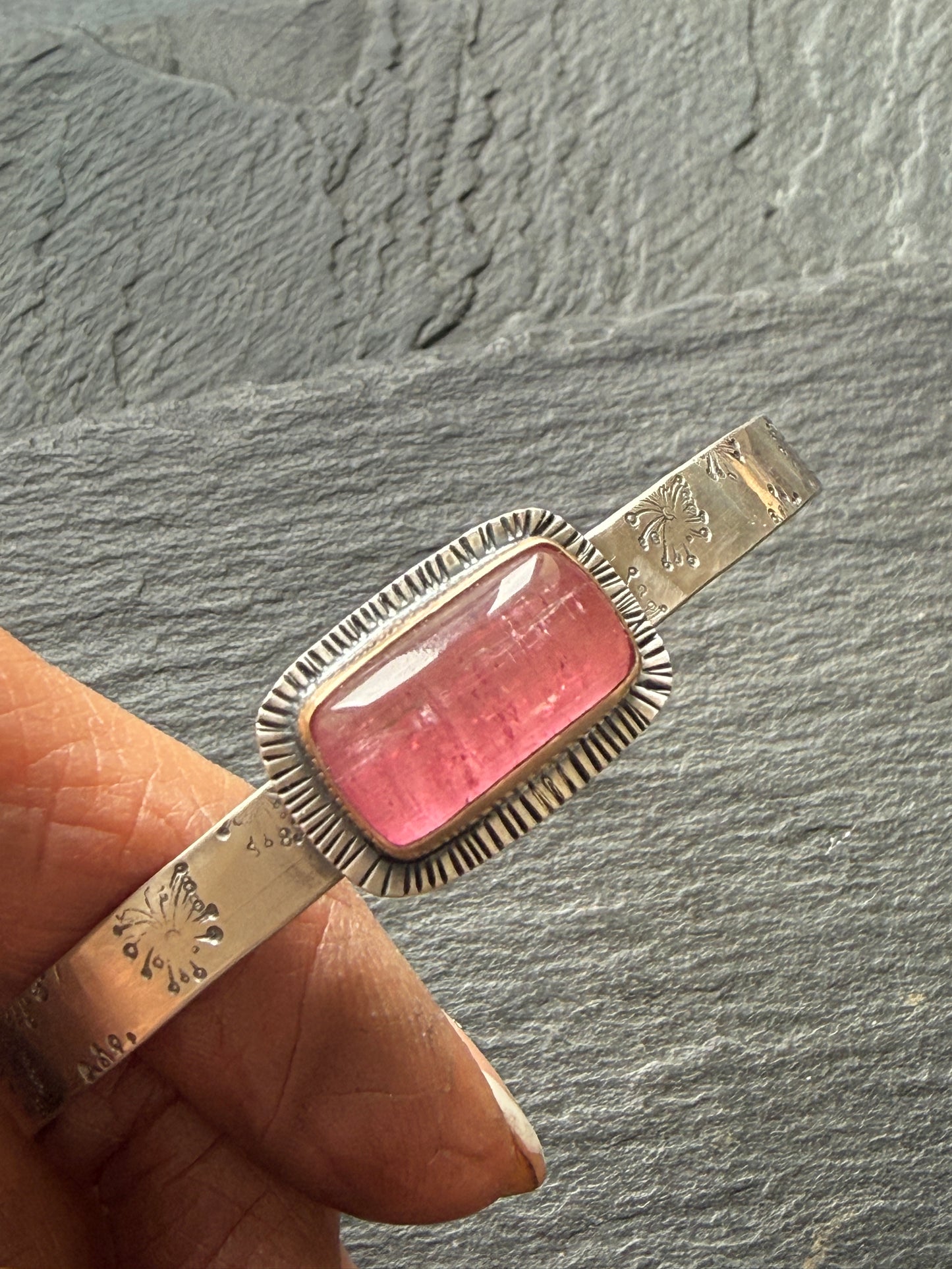 Pink Tourmaline Bangle