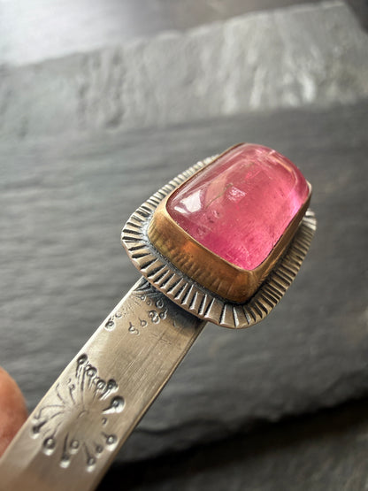 Pink Tourmaline Bangle