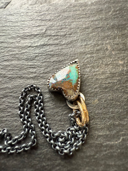 Green Opal Heart Necklace