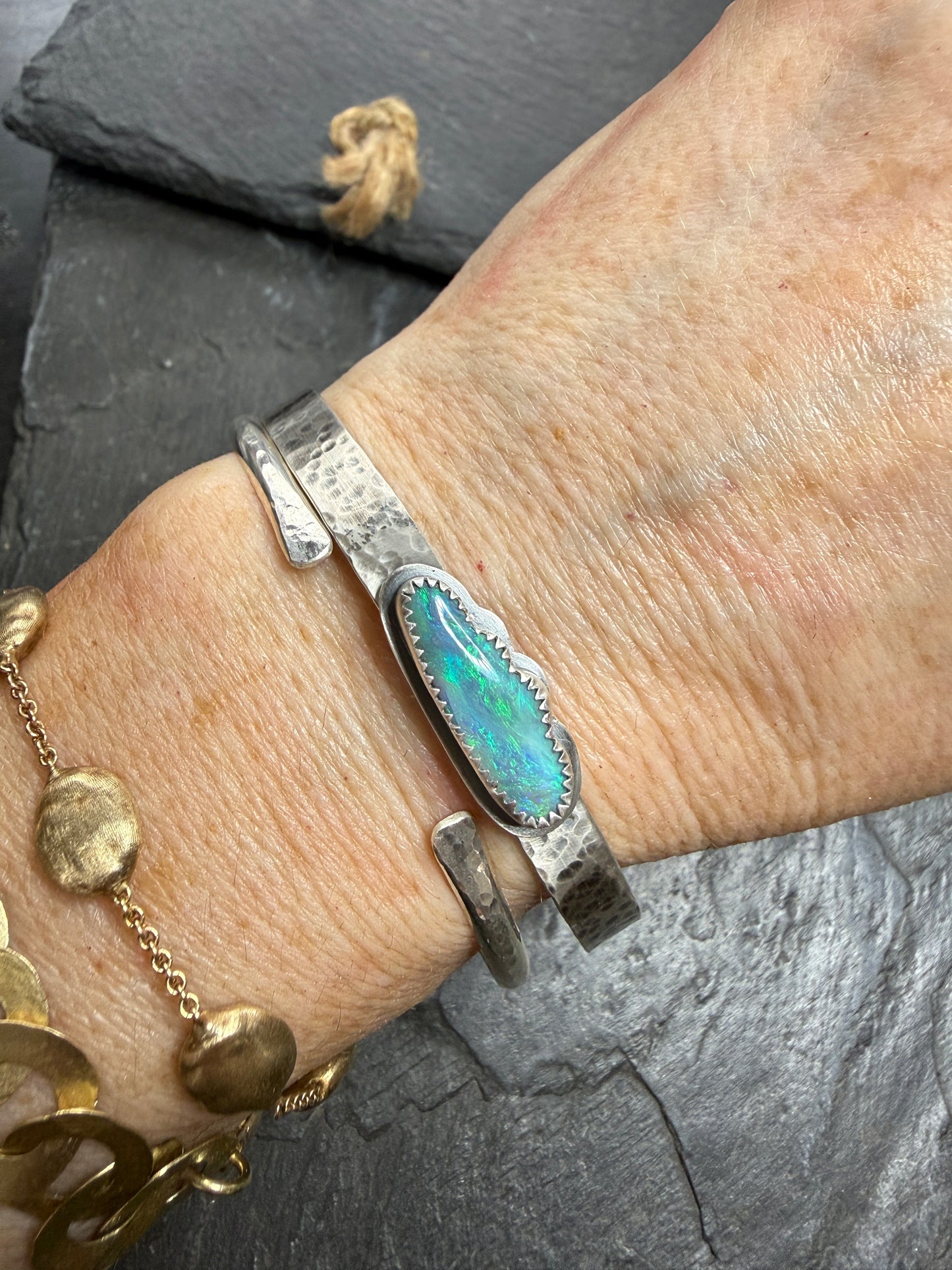 Boulder Opal Cloud Bangle