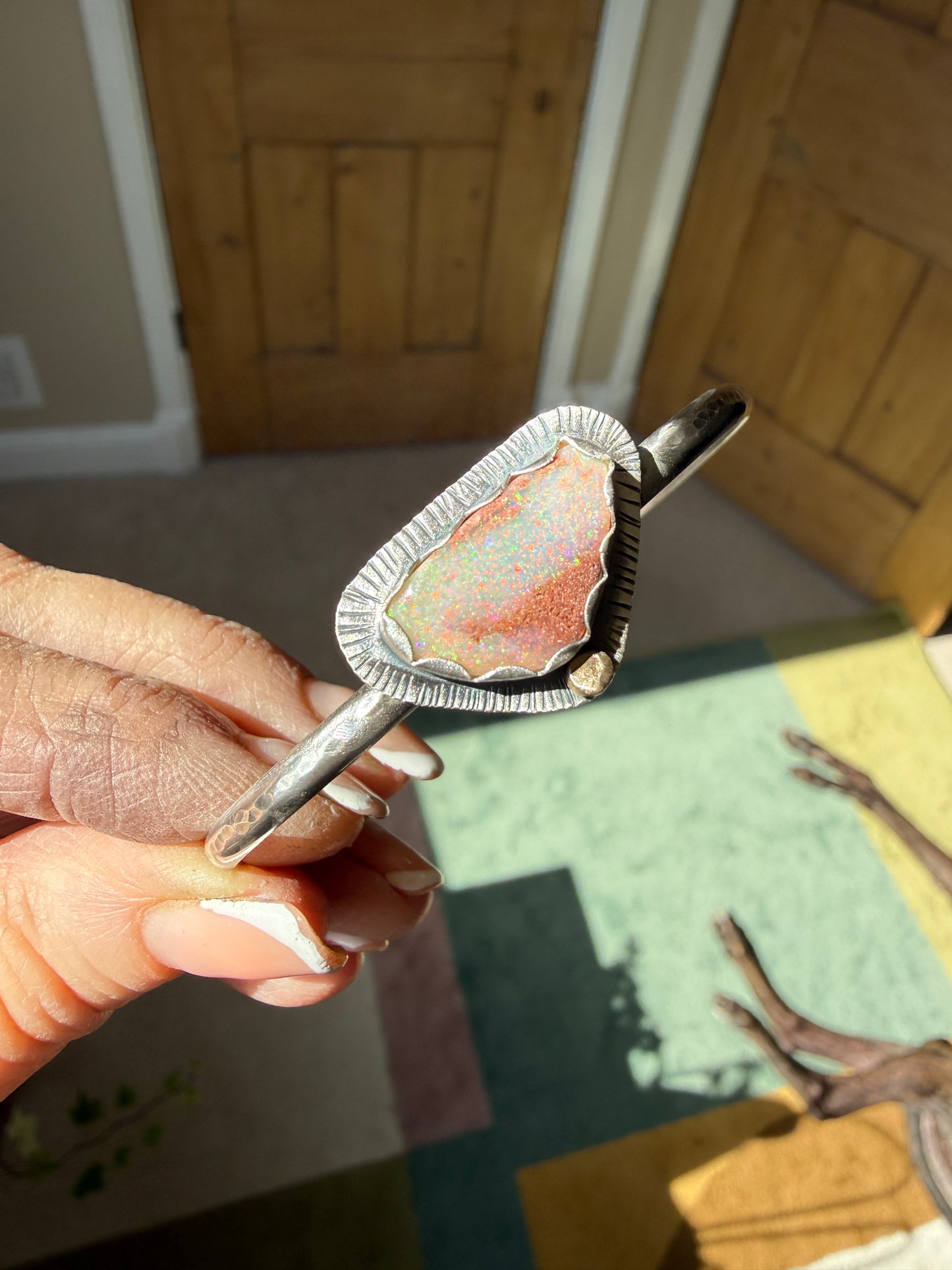 Open Opal Bangle Bracelet