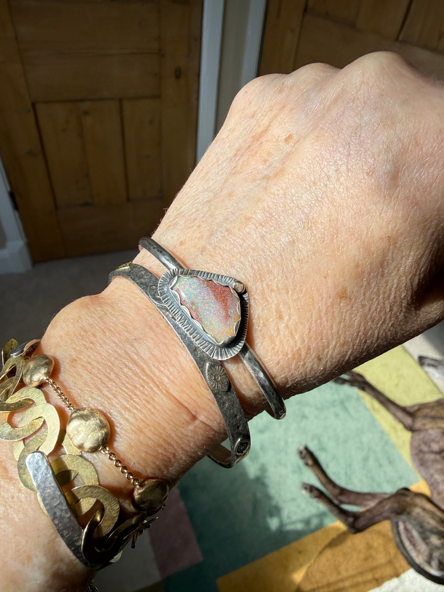 Open Opal Bangle Bracelet