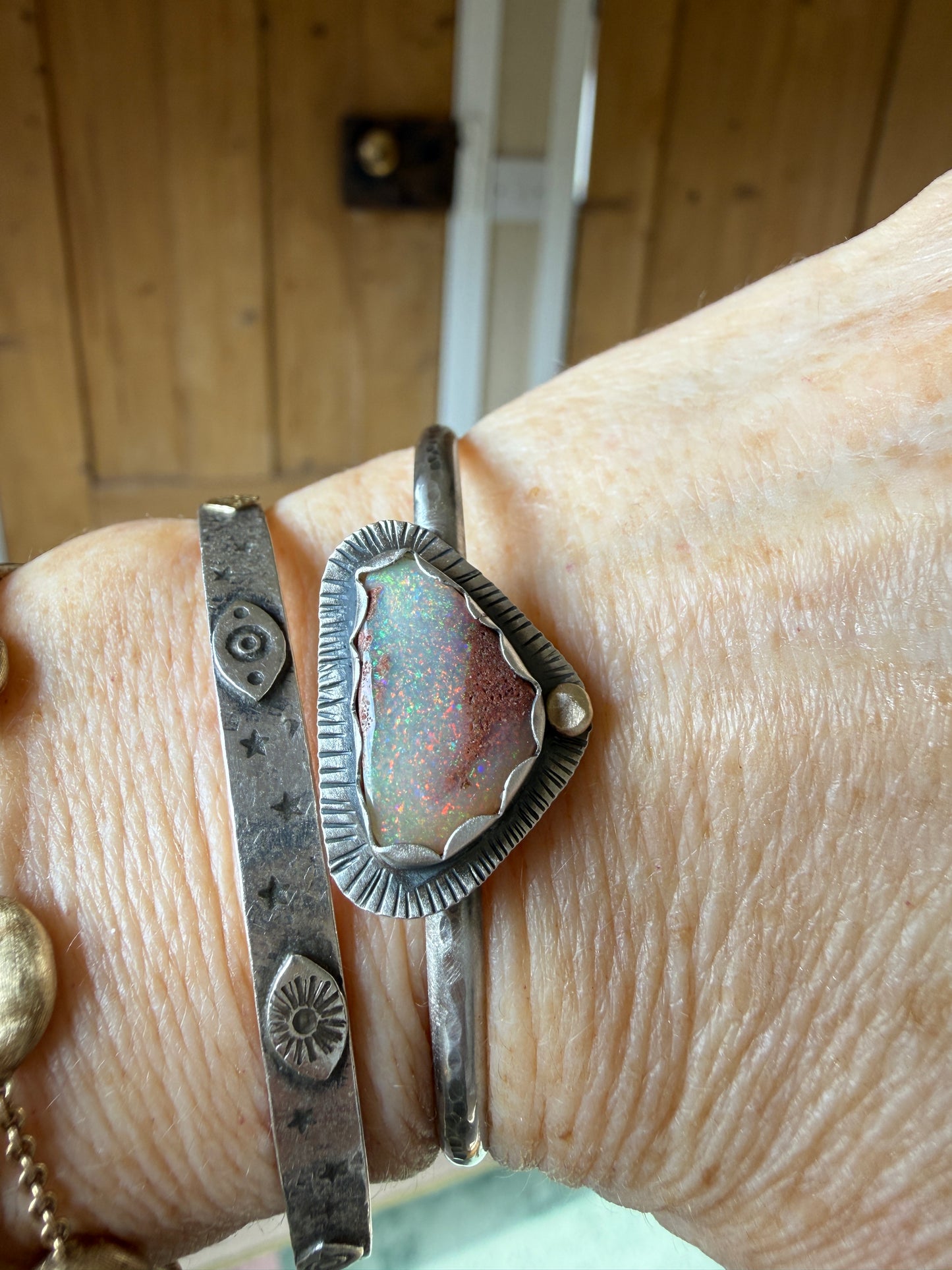 Open Opal Bangle Bracelet