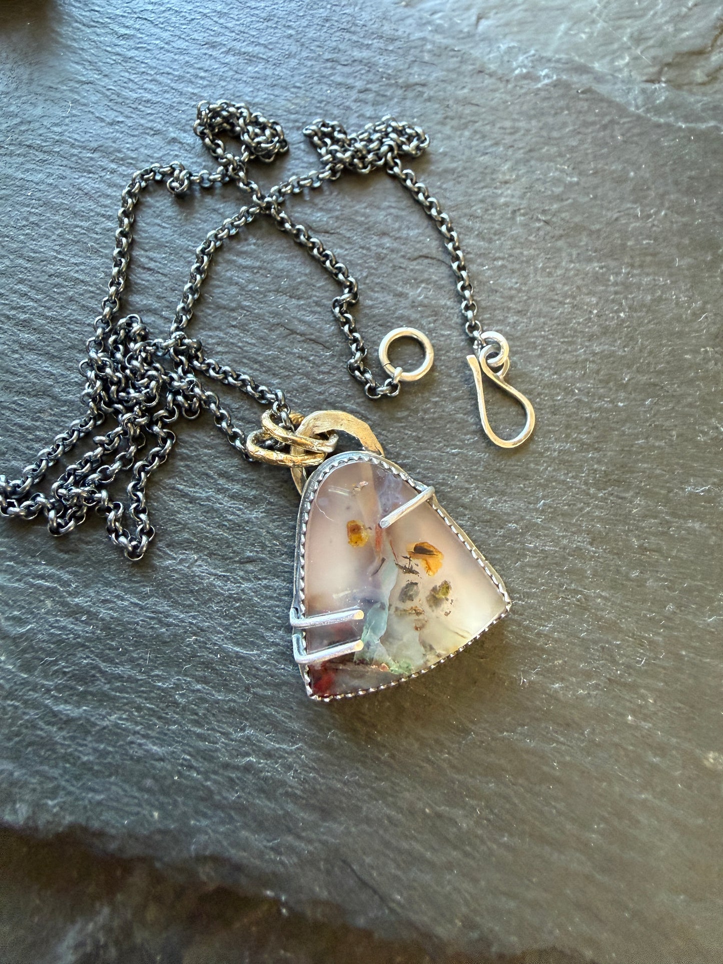 Chrysocolla Quartz Pendant