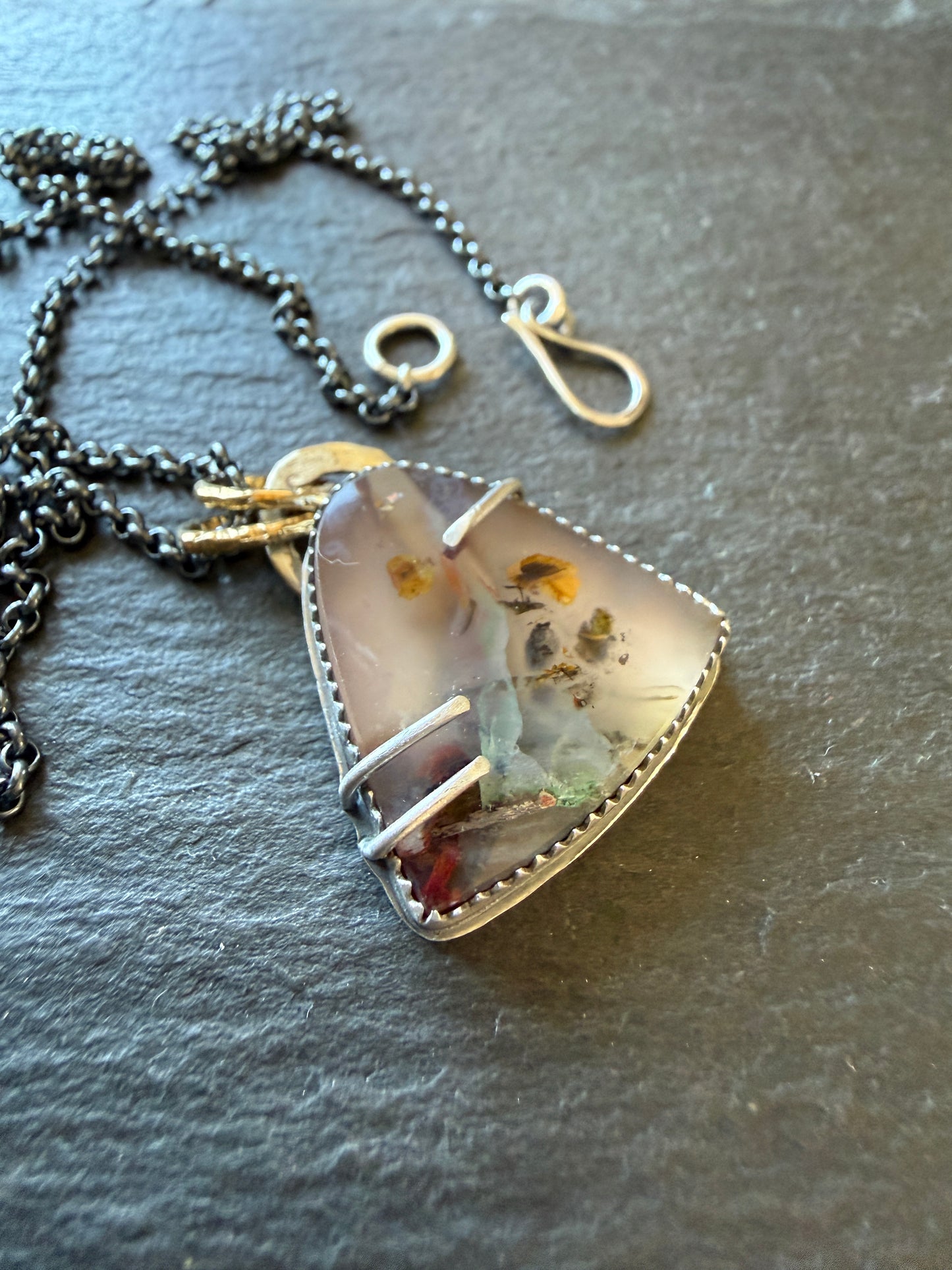 Chrysocolla Quartz Pendant