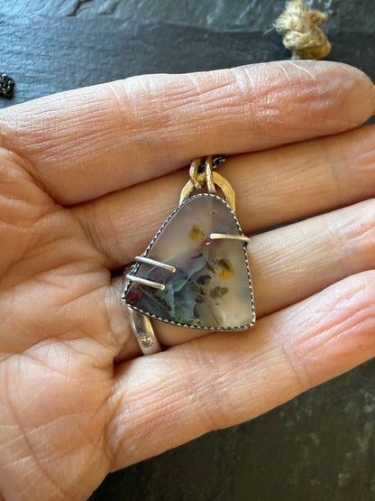 Chrysocolla Quartz Pendant